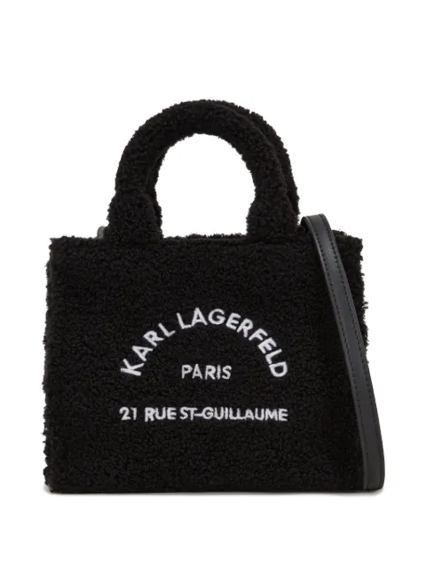 Karl Lagerfeld mini Rue St-Guillaume shearling tote bag