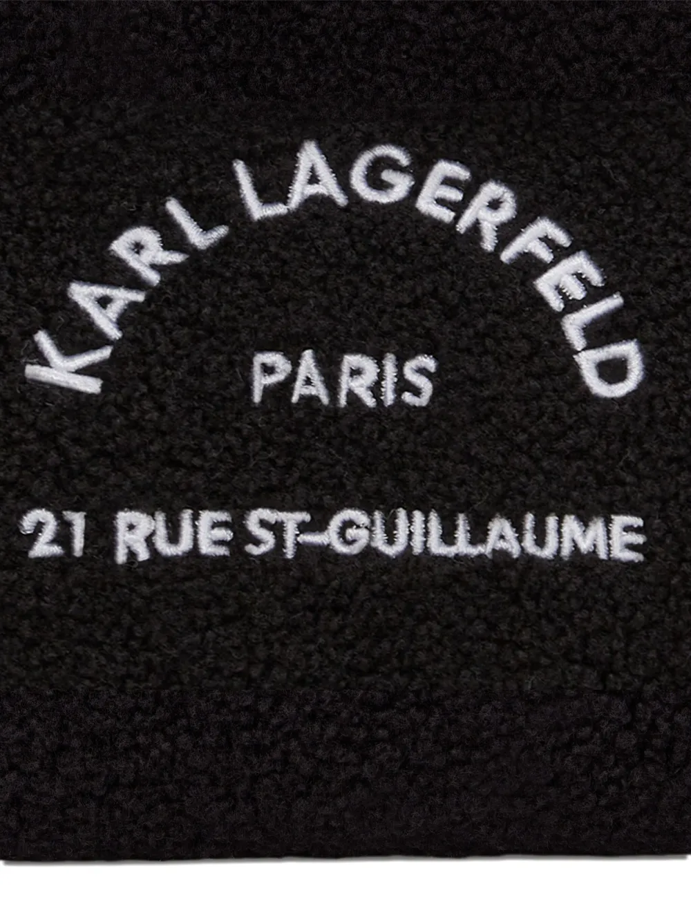 Karl Lagerfeld Rue St-Guillaume mini-shopper met lamswol Zwart