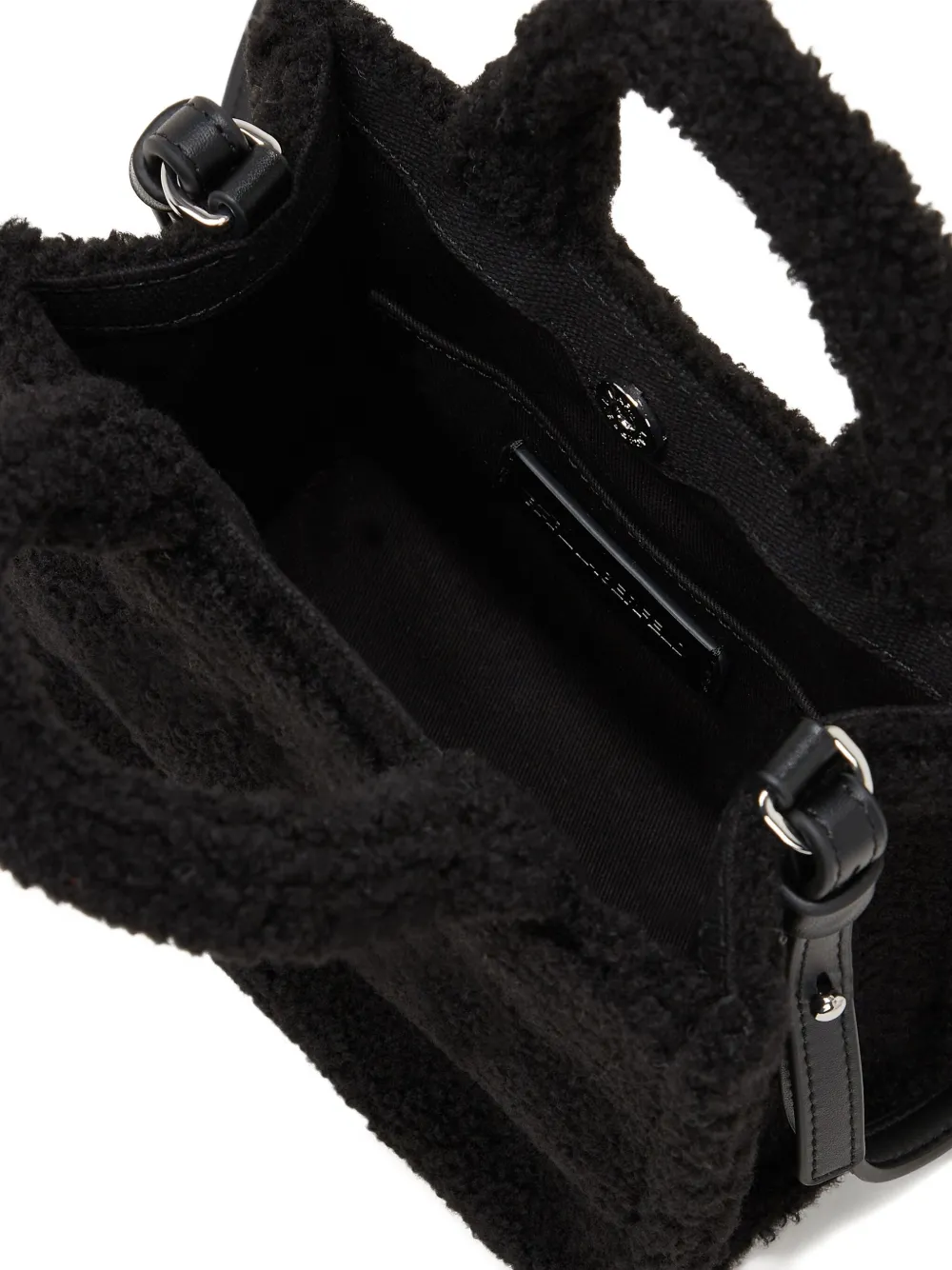 Karl Lagerfeld Rue St-Guillaume mini-shopper met lamswol Zwart