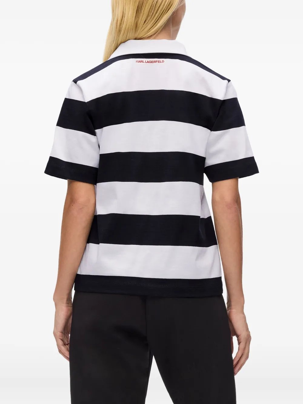 Karl Lagerfeld Poloshirt met Ikon-patch Wit