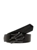 Karl Lagerfeld K/Autograph crocodile-embossed belt - Black