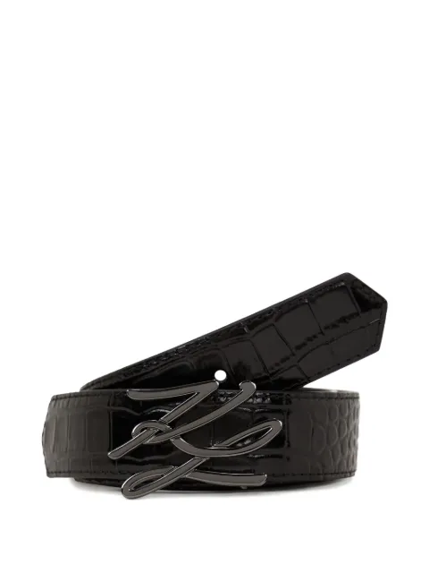Karl Lagerfeld K/Autograph crocodile-embossed belt