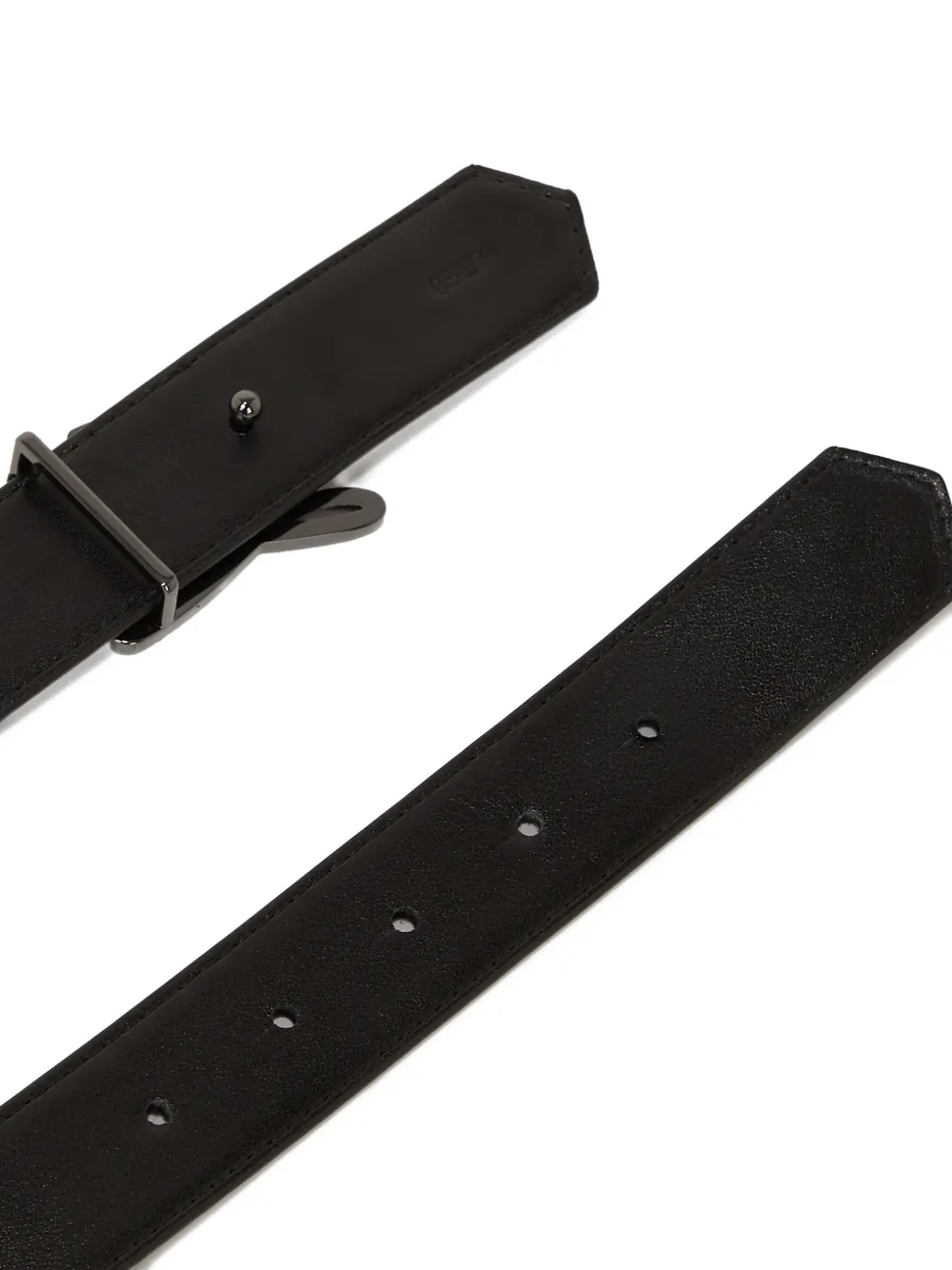 Karl Lagerfeld K/autograph Crocodile-embossed Belt In Black