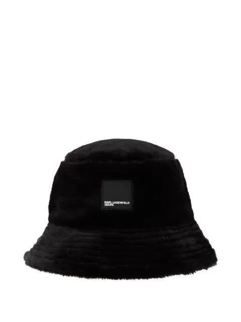 Karl Lagerfeld Jeans faux-fur bucket hat