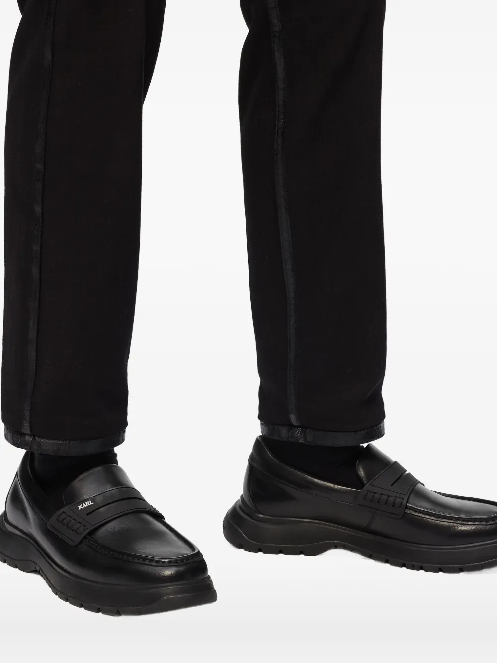 Karl Lagerfeld Kingston Saddle loafers Zwart