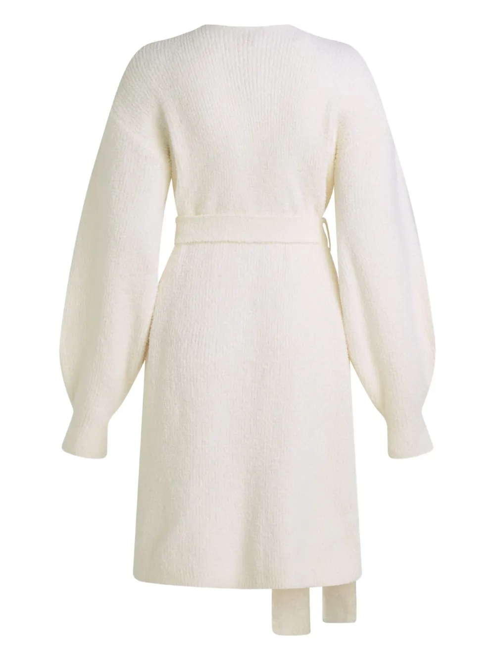 Karl Lagerfeld Fleece Wrap Loungewear Cardigan In White