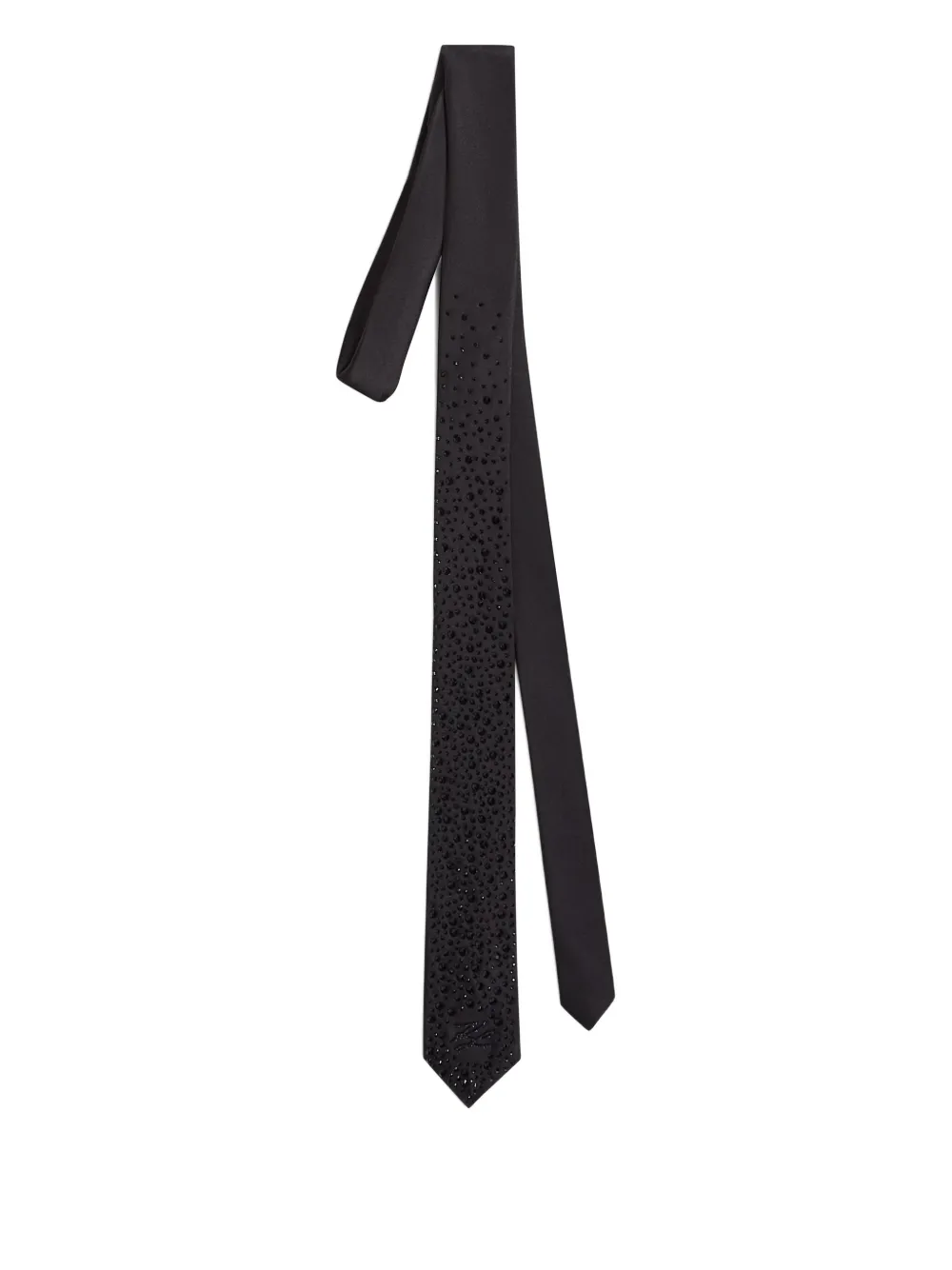 Karl Lagerfeld K/autograph Rhinestone Tie In Black
