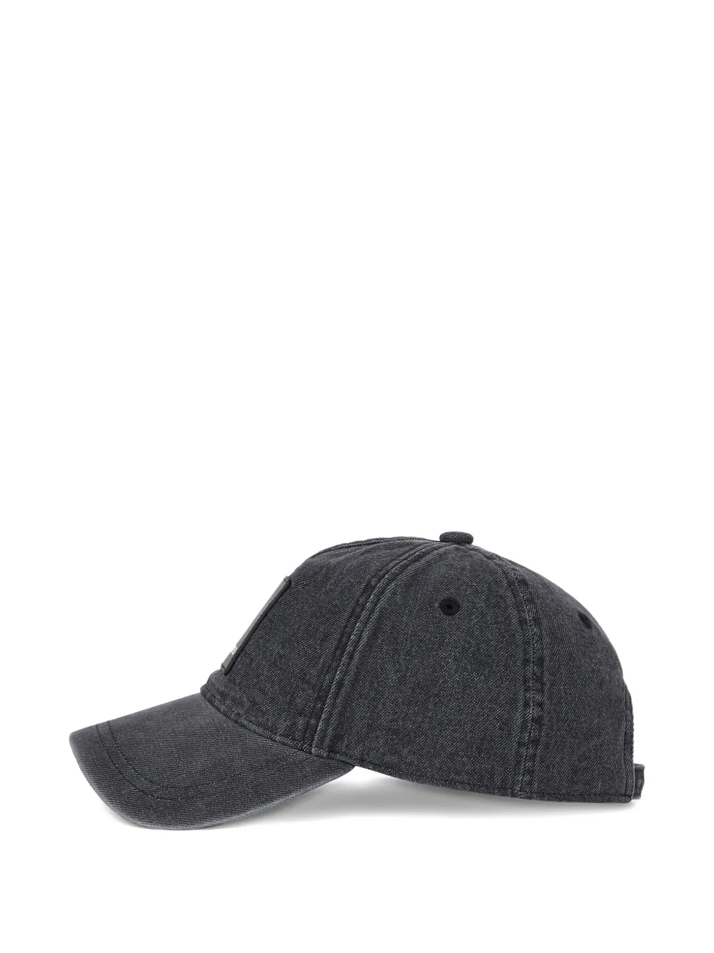 Karl Lagerfeld Jeans Logo-patch Denim Cap Hat In Gray