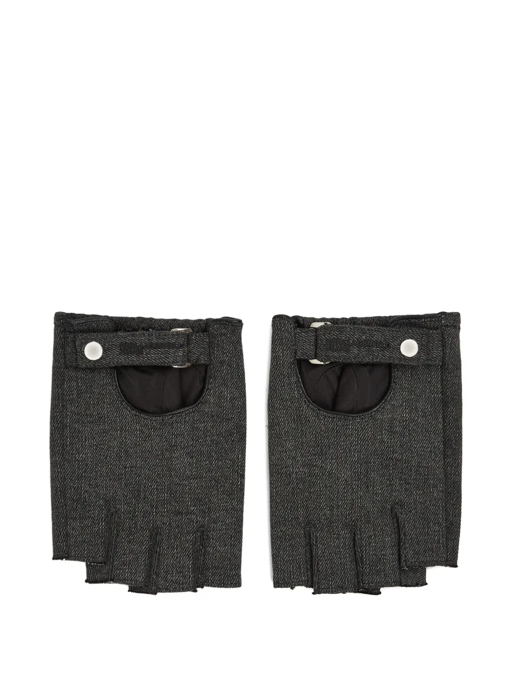 Karl Lagerfeld Jeans fingerless denim gloves | Black | Image 1