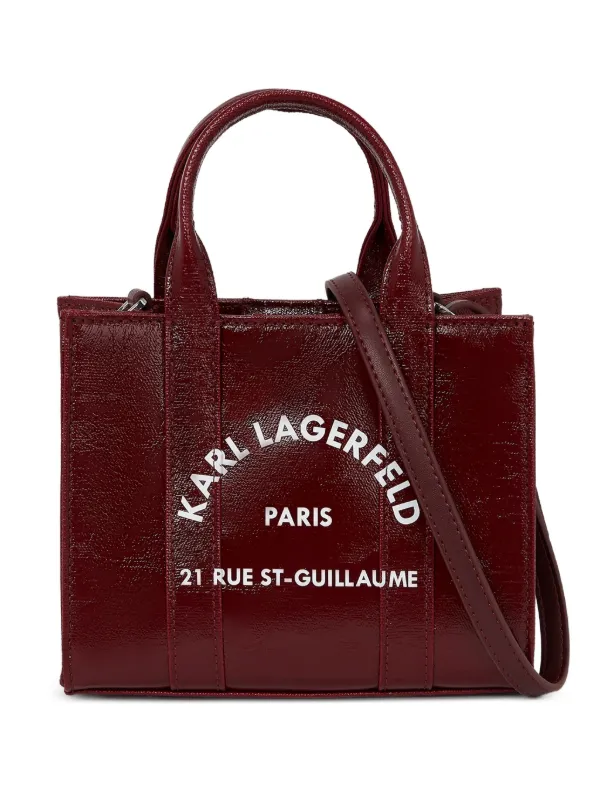 Karl Lagerfeld Mini Sac à Main Rue St Guillaume Rouge FARFETCH FR