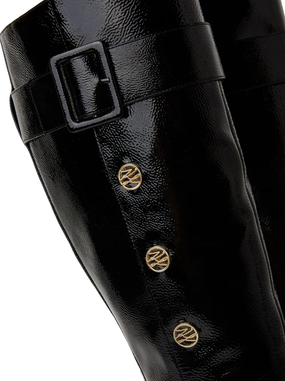Karl Lagerfeld Leren laarzen met gesp 999 BLACK