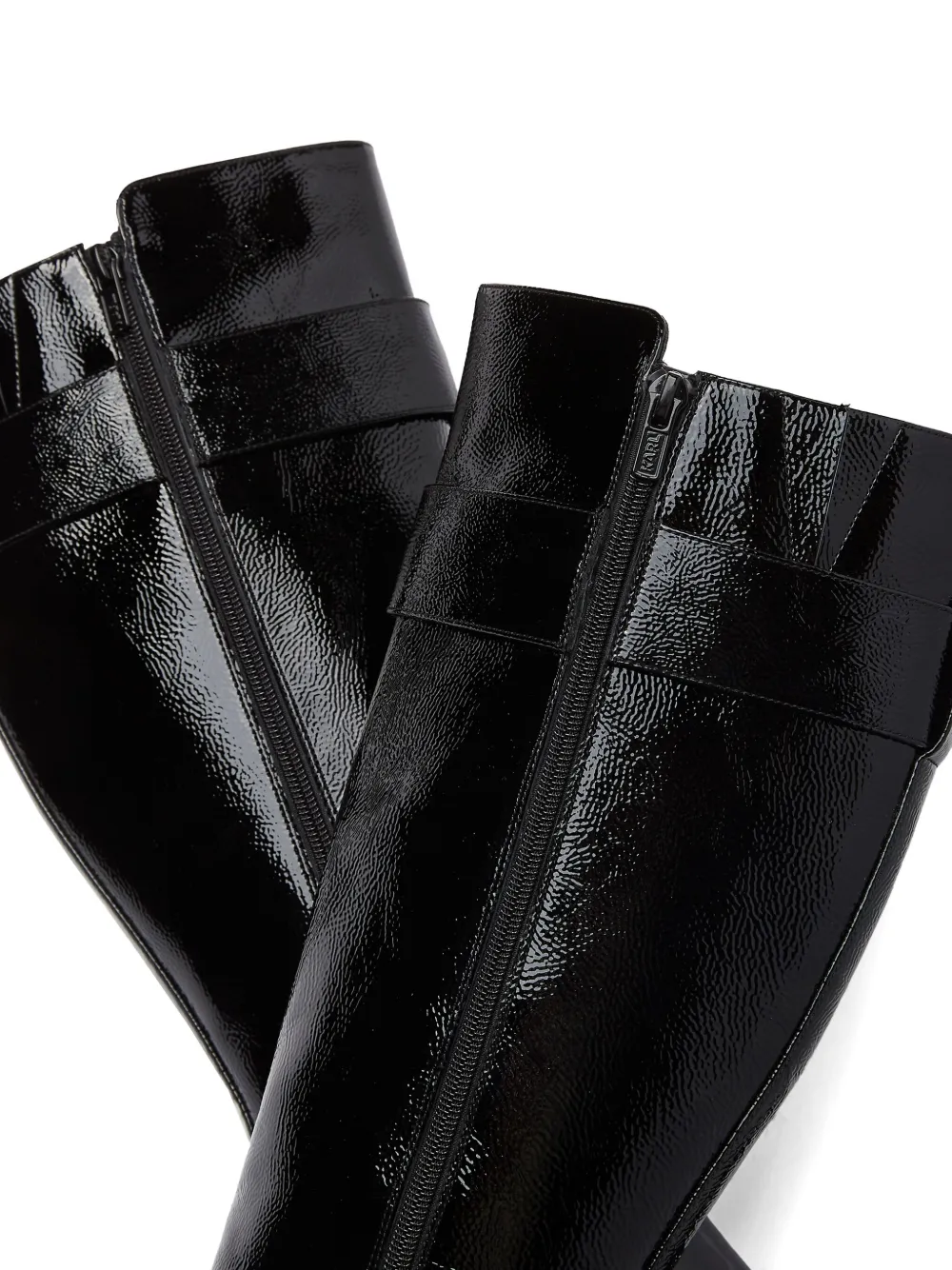 Karl Lagerfeld Leren laarzen met gesp 999 BLACK