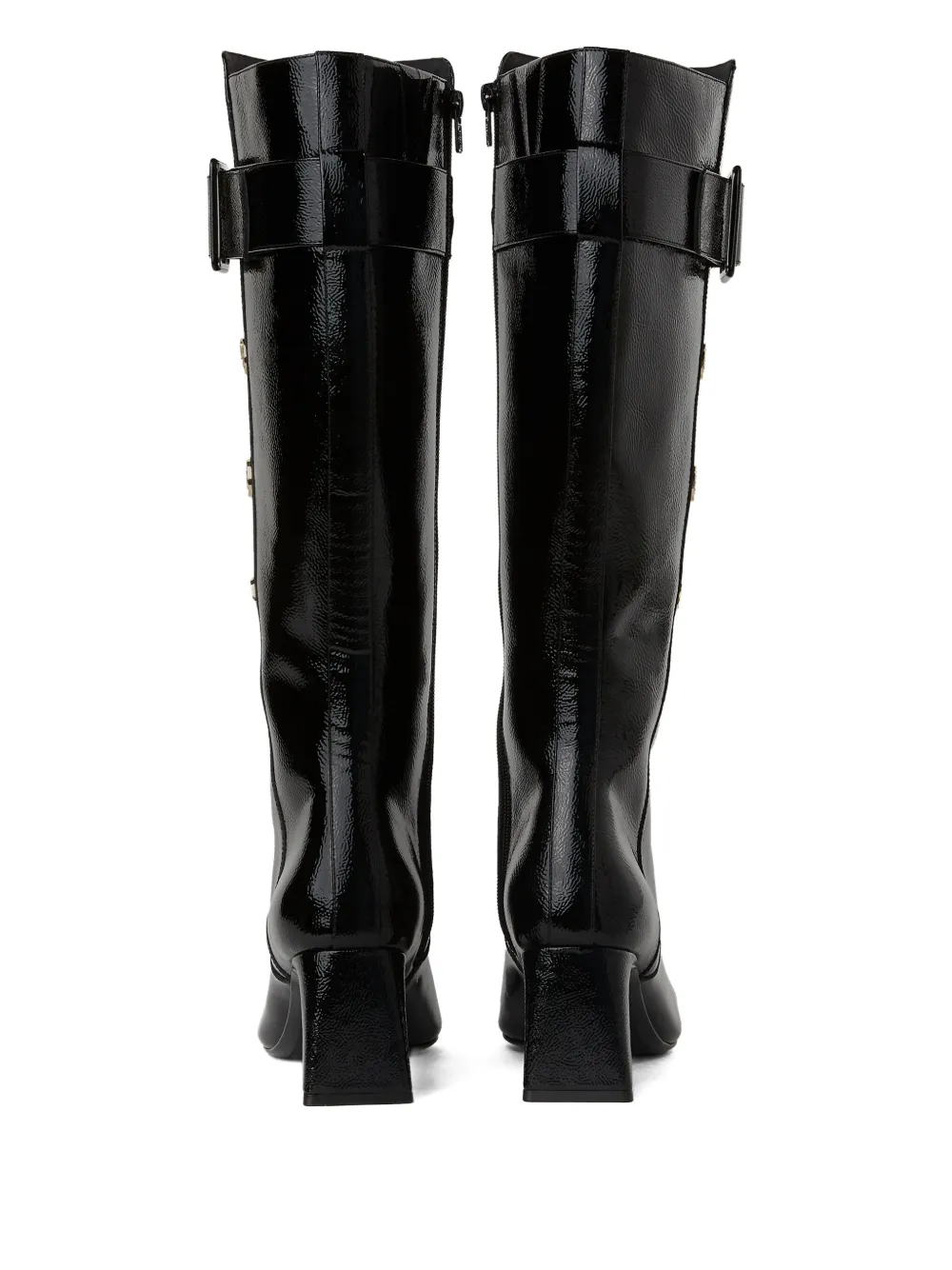 Karl Lagerfeld Leren laarzen met gesp 999 BLACK
