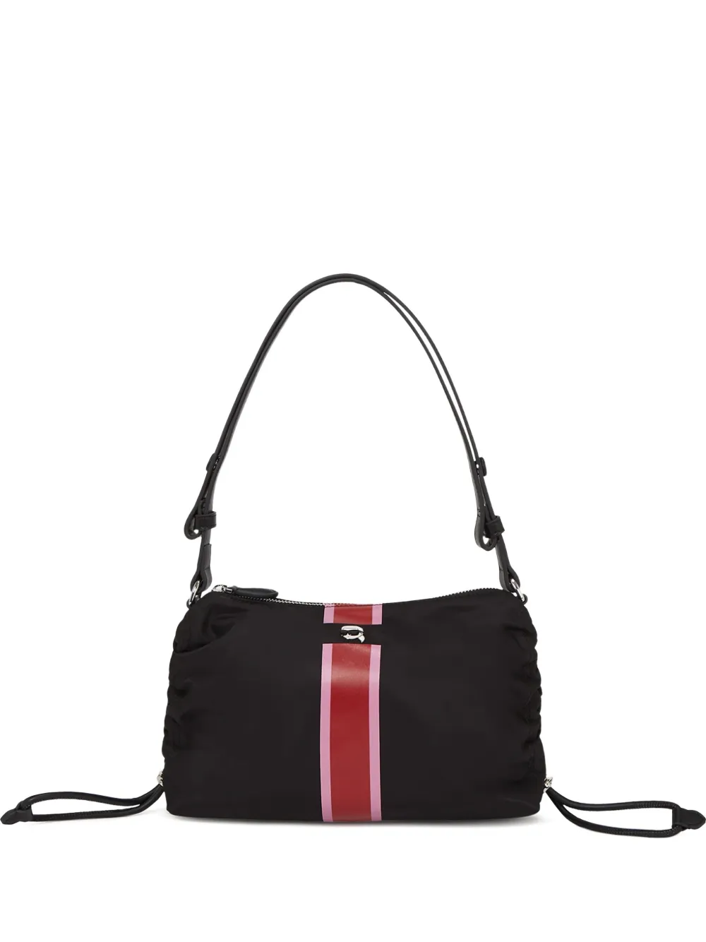 Karl Lagerfeld Borsa a spalla con logo Ikon ecoulisse - Nero