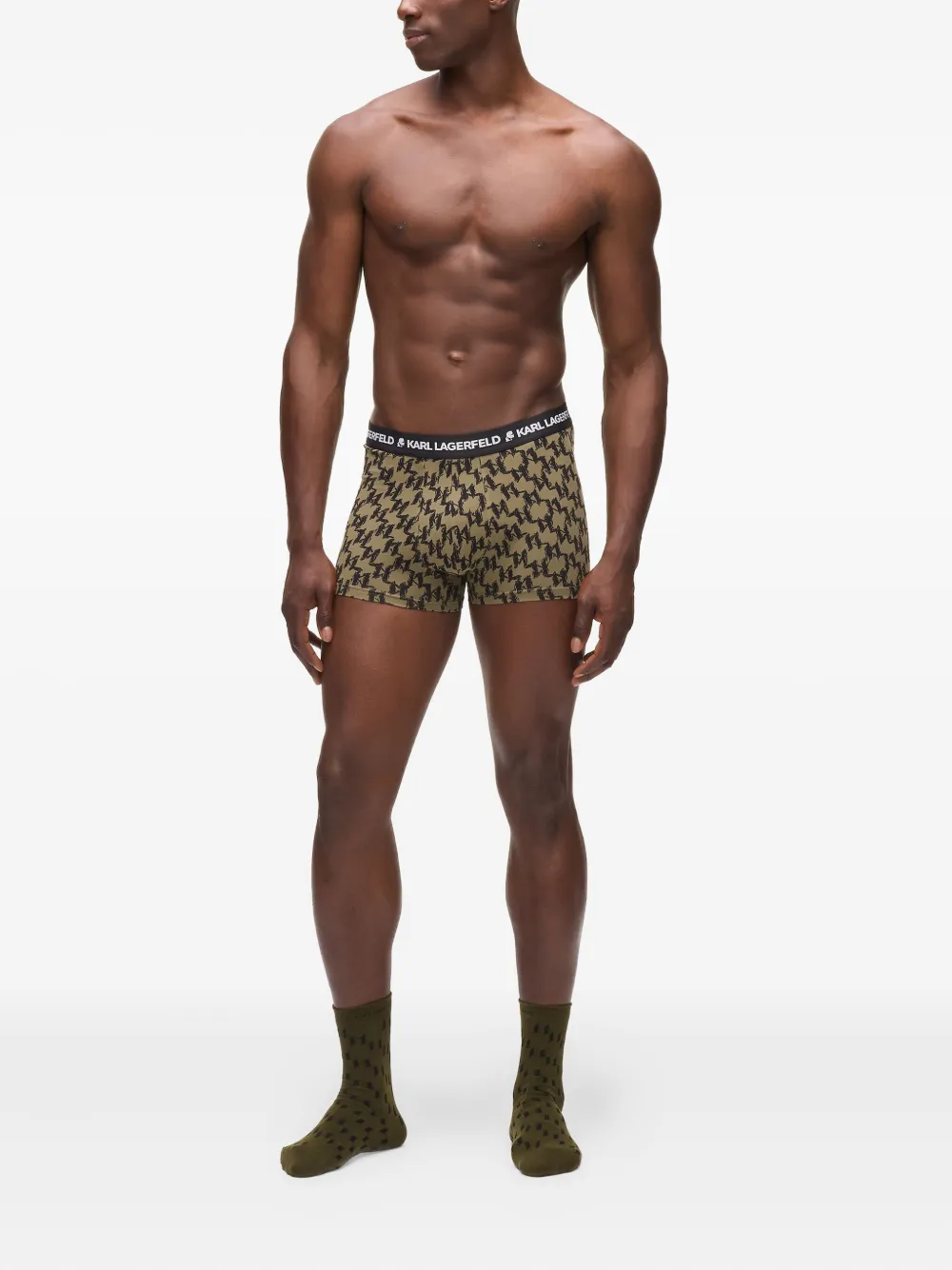Karl Lagerfeld monogram-print boxer and socks set | Image 2
