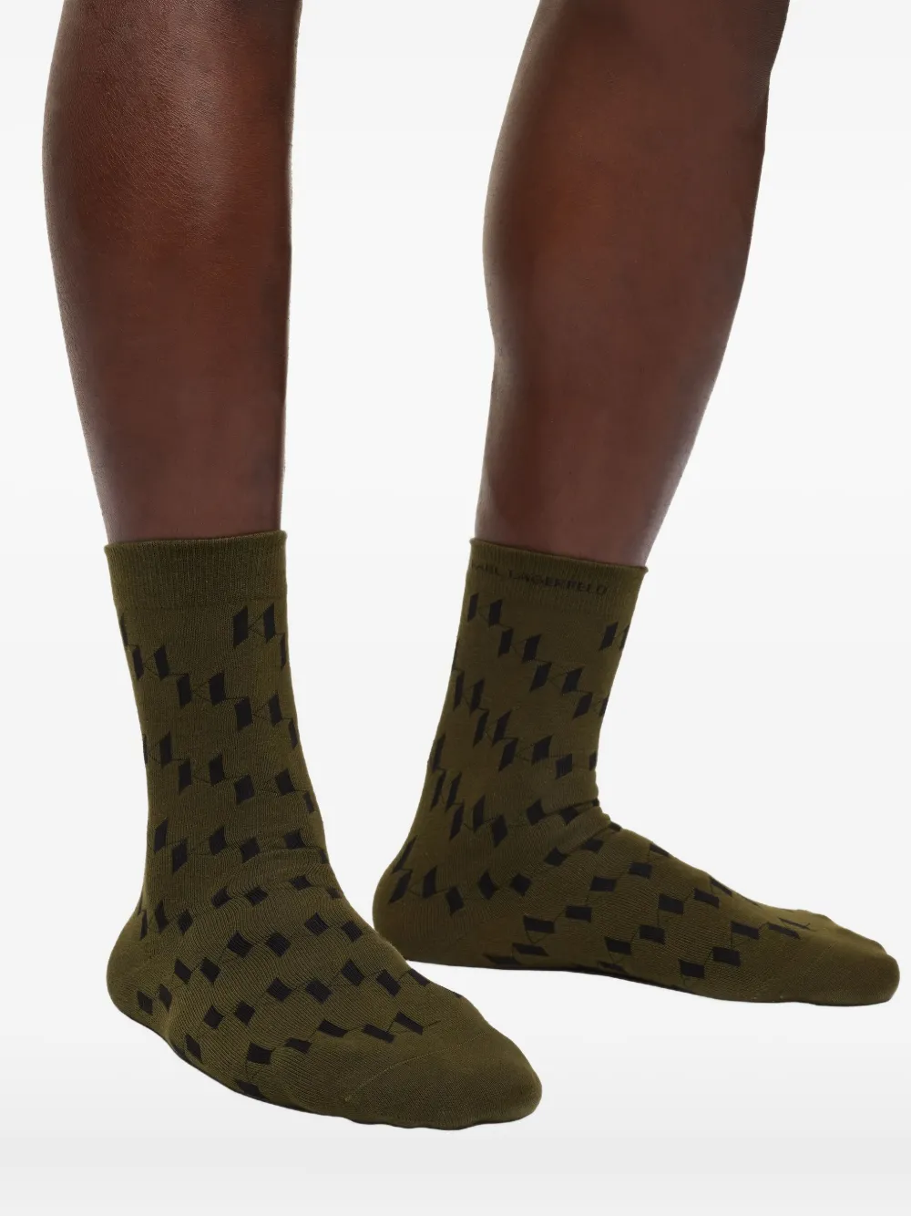 Karl Lagerfeld Sokken en boxershorts met monogramprint Groen