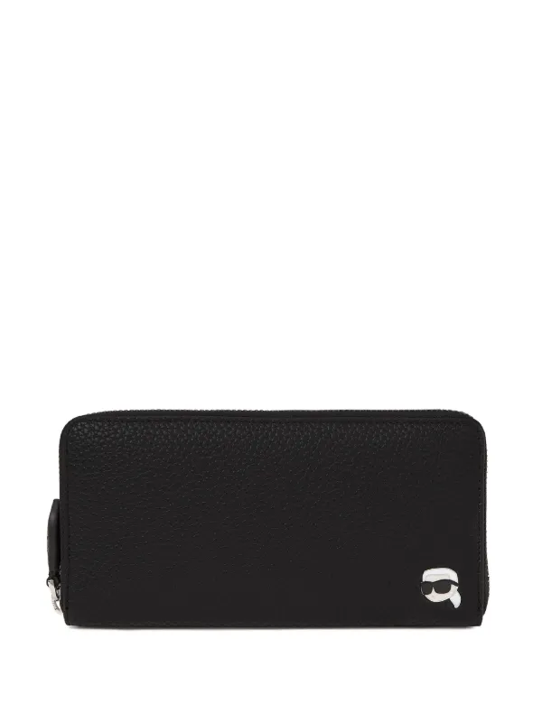Karl Lagerfeld Ikon ペブル 長財布 | ブラック | FARFETCH JP