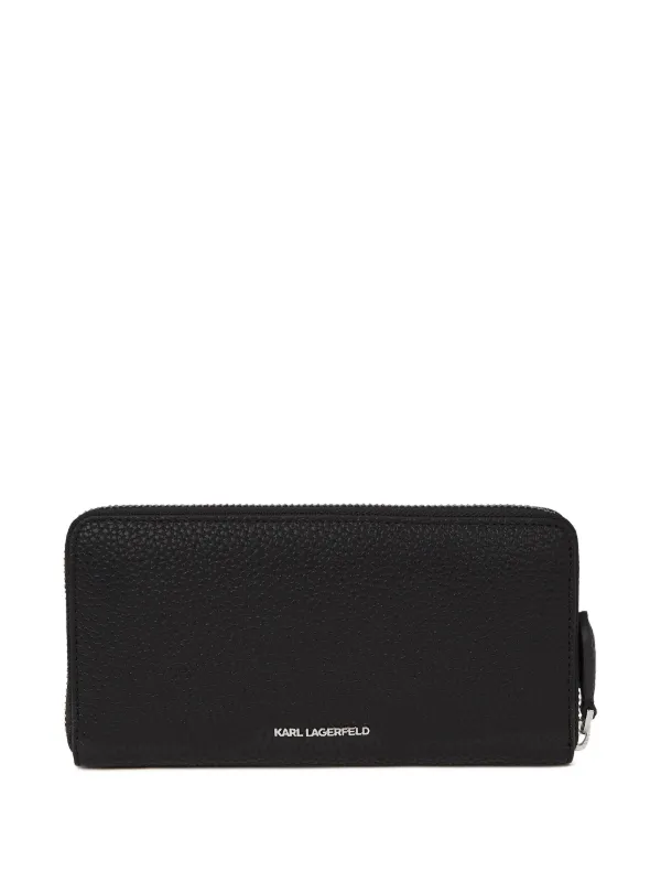 Karl Lagerfeld Ikon ペブル 長財布 | ブラック | FARFETCH JP