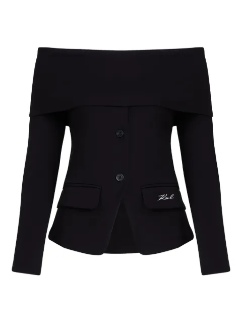 Karl Lagerfeld off-shoulder buttoned top