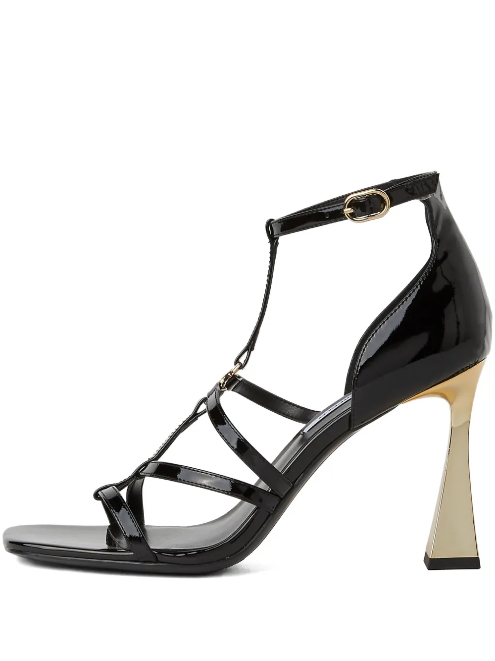 Karl Lagerfeld Leren sandalen met T-bar Zwart