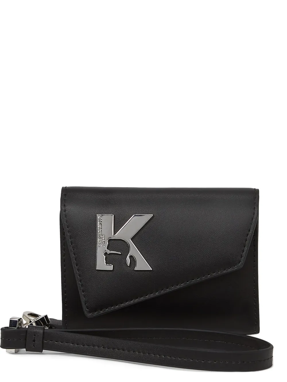 Karl Lagerfeld Jeans Portafoglio Geo con placca logo - Nero