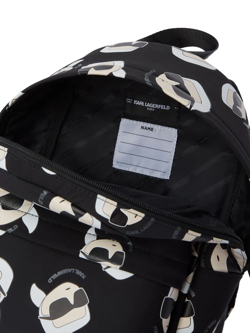 Karl Lagerfeld Kids Rugzak met print Zwart