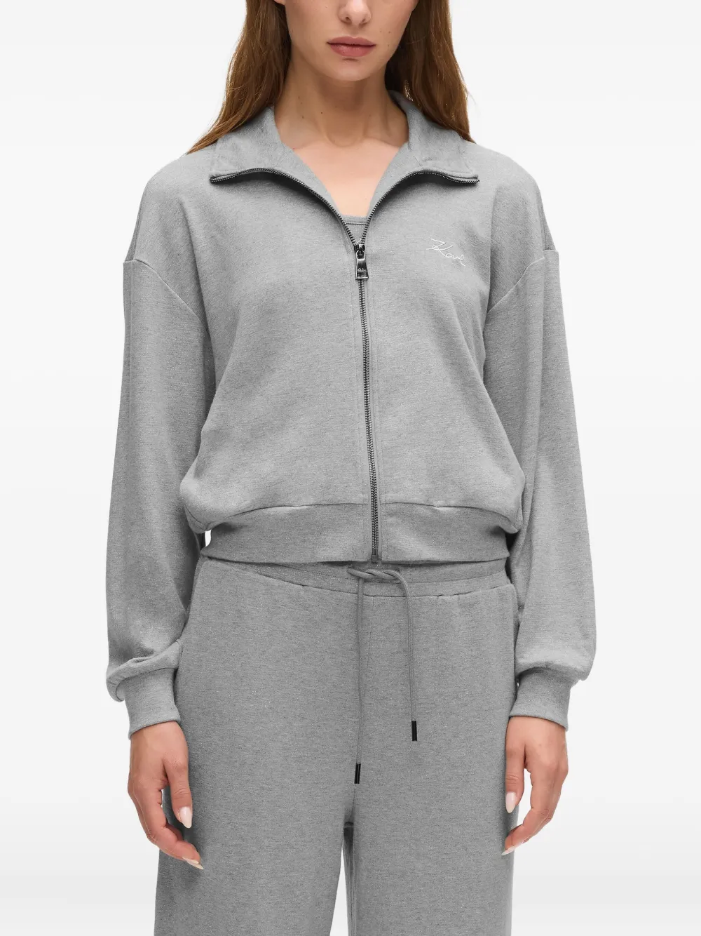 Karl Lagerfeld Top met rits Grijs