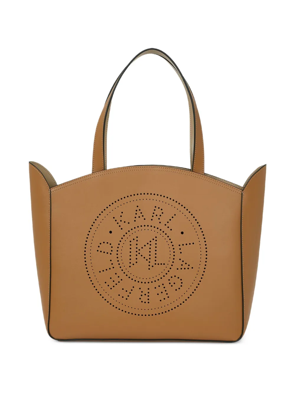 Karl Lagerfeld Medium K/circle Zip Tote Bag In Brown