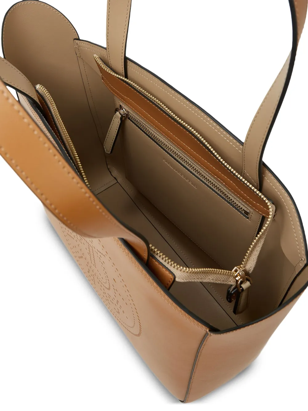 Karl Lagerfeld Medium K/circle Zip Tote Bag In Brown