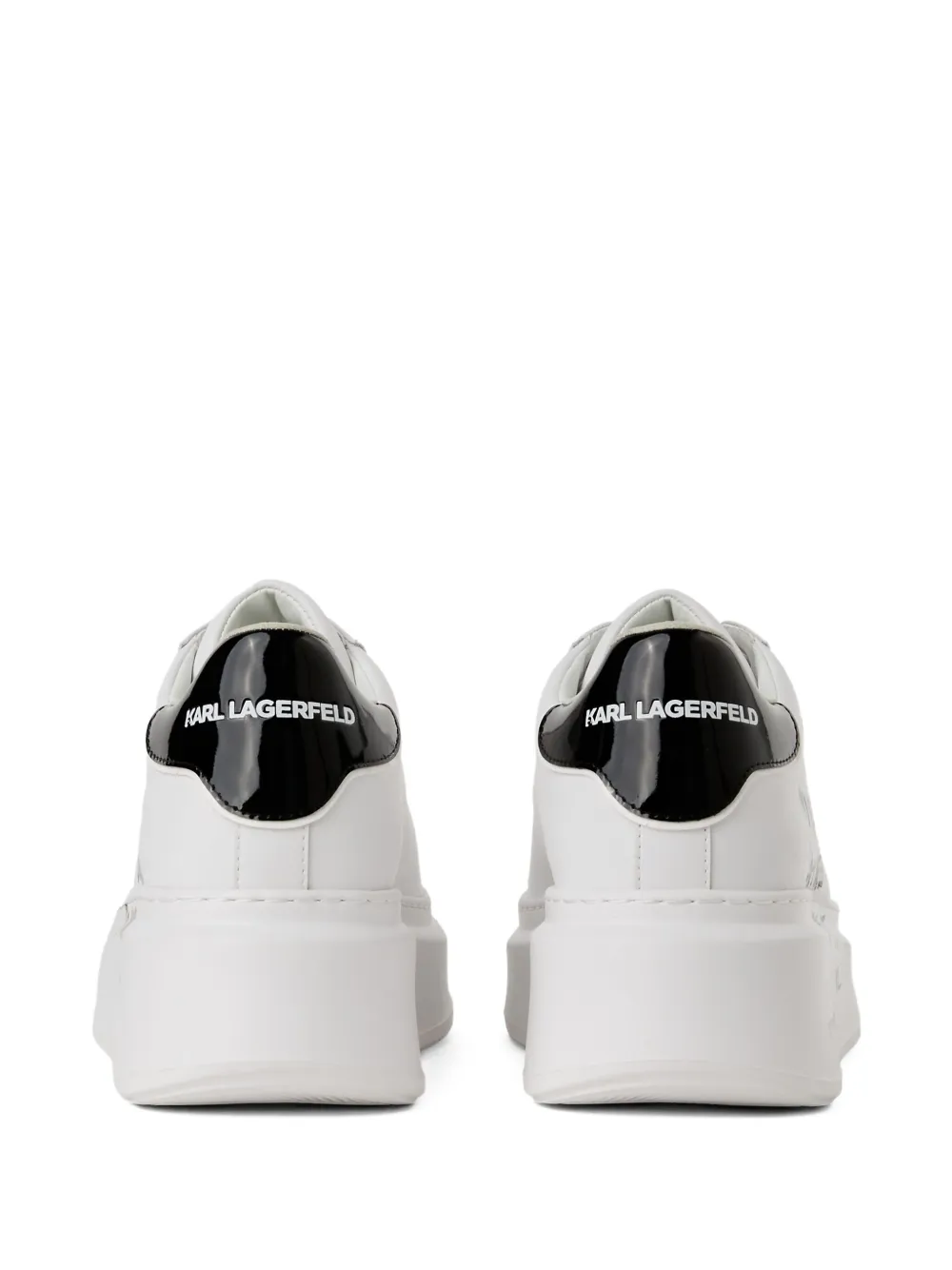 Karl Lagerfeld Jeans Sneakers met plateauzool en tekst Wit