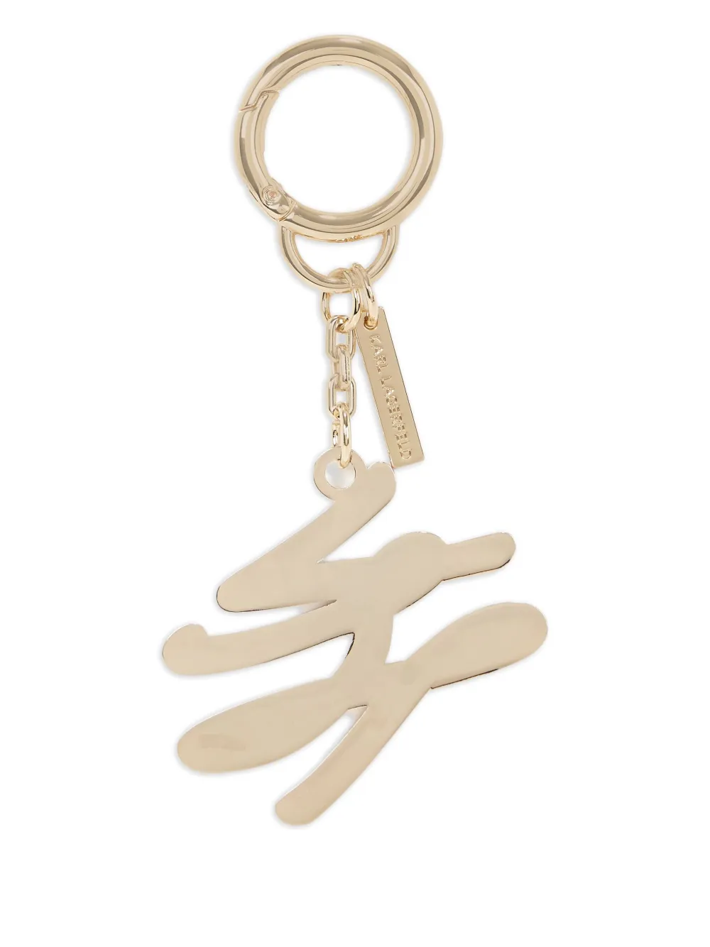 Karl Lagerfeld K Autograph geëmailleerde sleutelhanger Goud