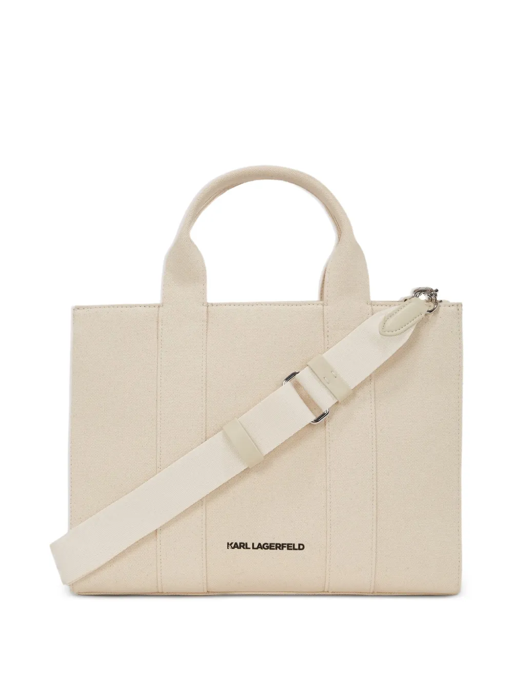 Karl Lagerfeld Medium shopper verfraaid met kristallen - Beige