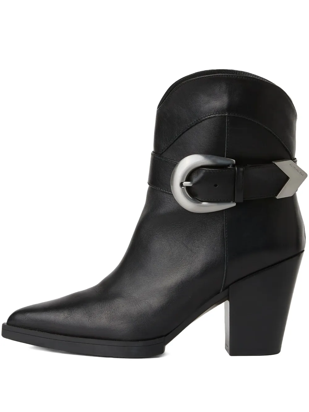 Karl Lagerfeld Jeans Kowboy Buckled Pointed-toe Boots In Black