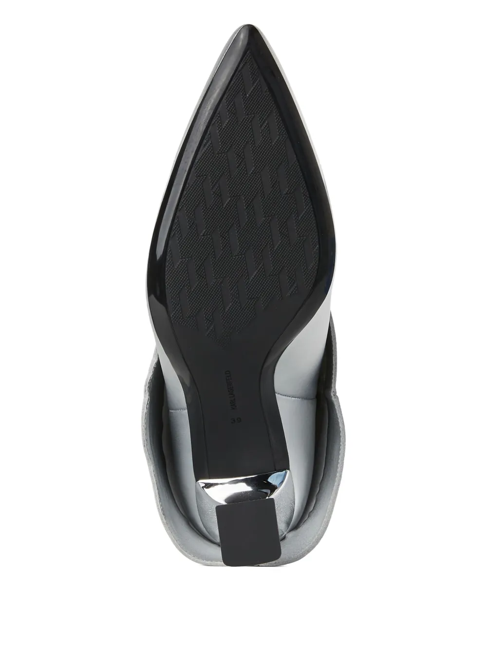 Karl Lagerfeld Debut II omgevouwen enkellaarzen Zilver