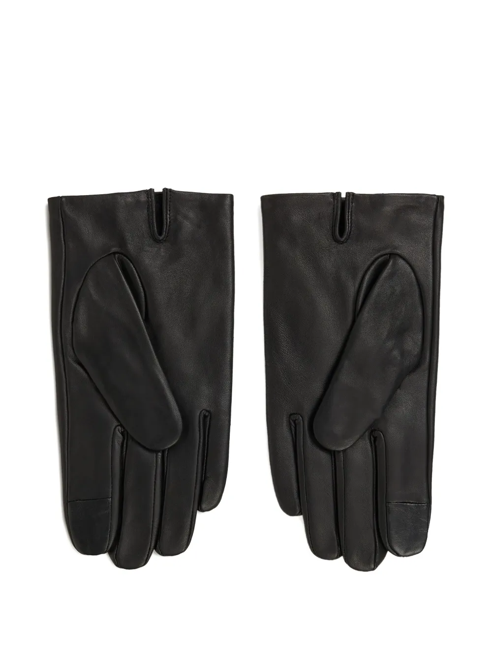 Karl Lagerfeld Jeans Leren handschoenen - Zwart