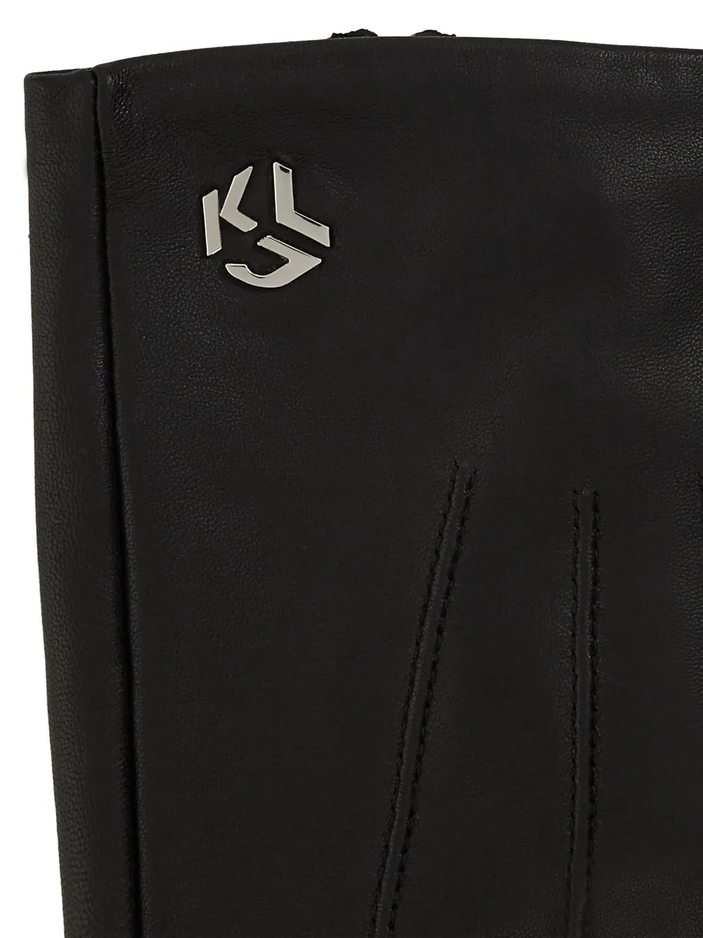 Karl Lagerfeld Jeans Leren handschoenen Zwart