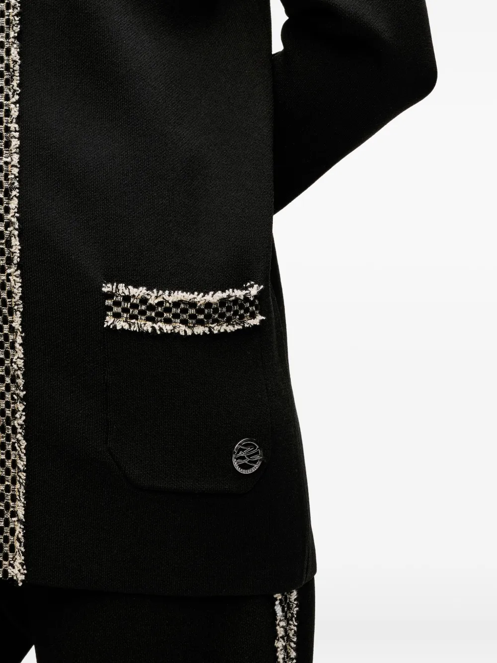 Karl Lagerfeld Bouclé vest Zwart