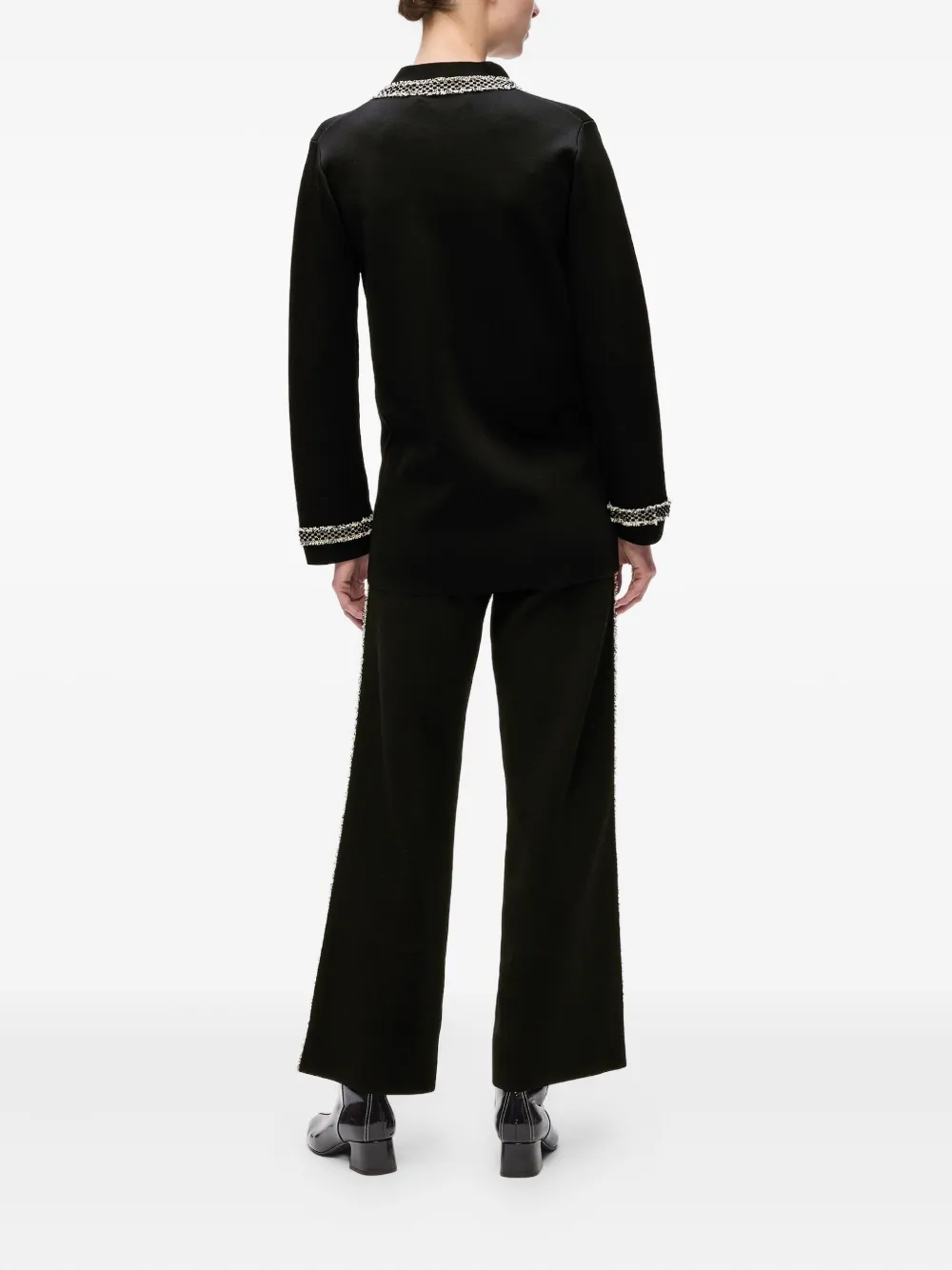 Karl Lagerfeld Bouclé vest Zwart