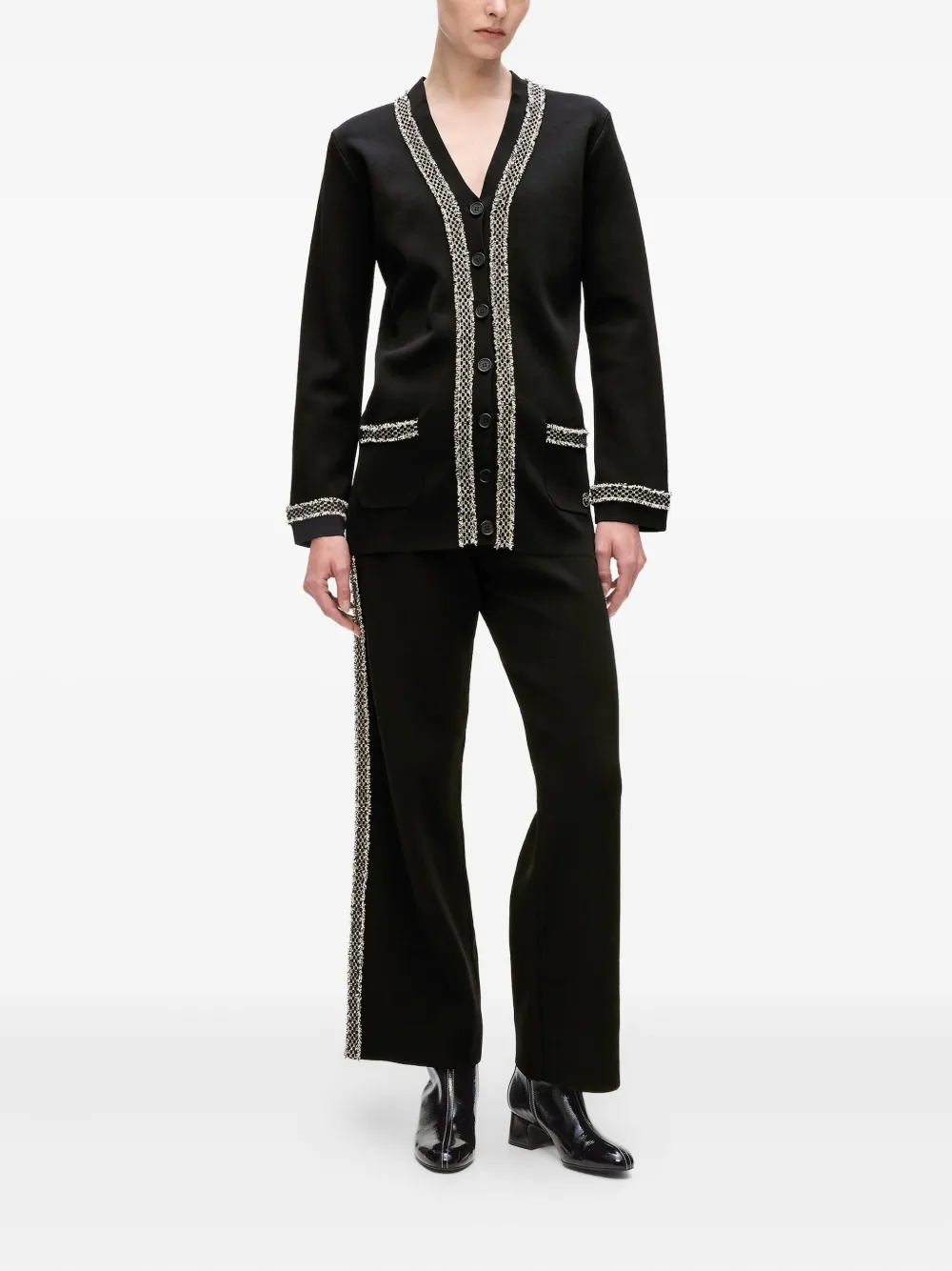 Karl Lagerfeld Bouclé vest Zwart