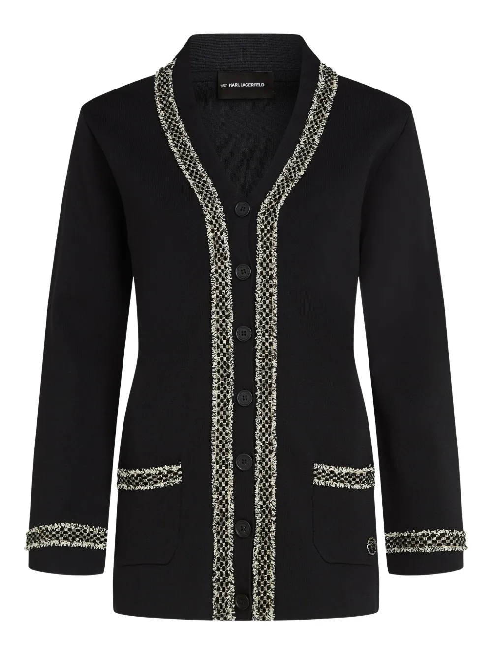 Karl Lagerfeld Bouclé vest Zwart