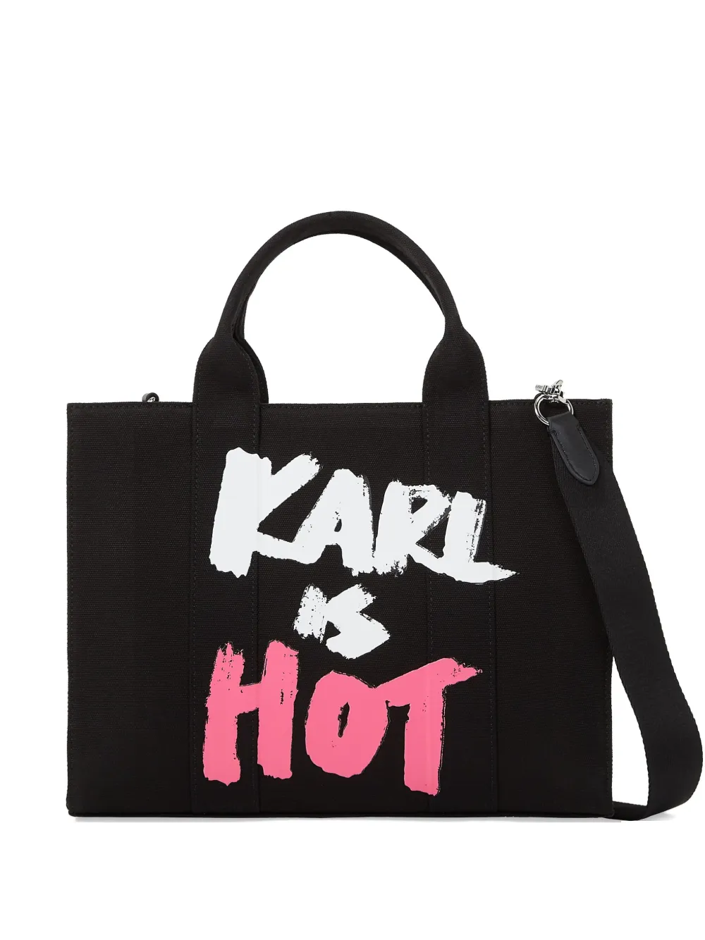 Karl Lagerfeld Karl Is Hot ハンドバッグ M - ブラック Karl Lagerfeld Karl Is Hot ハンドバッグ M - ブラック