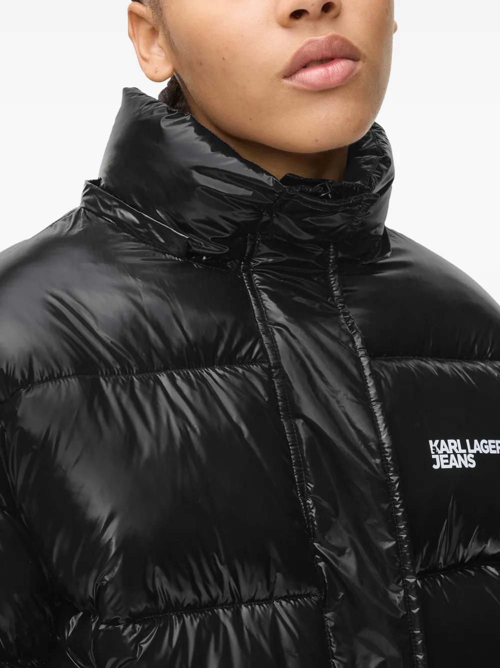 Karl Lagerfeld Jeans Donsjack met capuchon Zwart