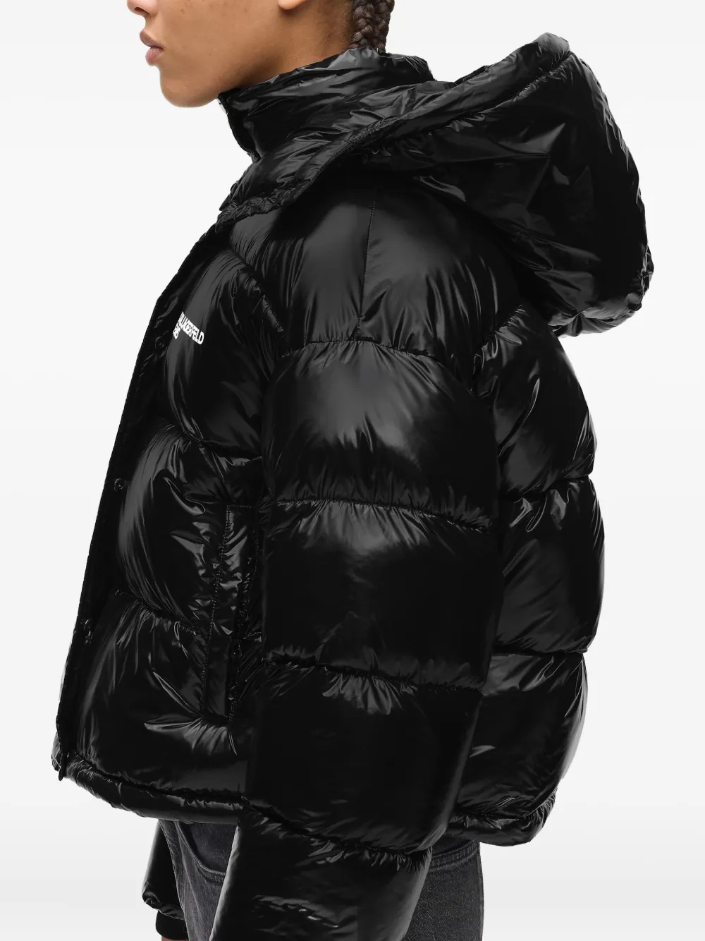 Karl Lagerfeld Jeans Donsjack met capuchon Zwart