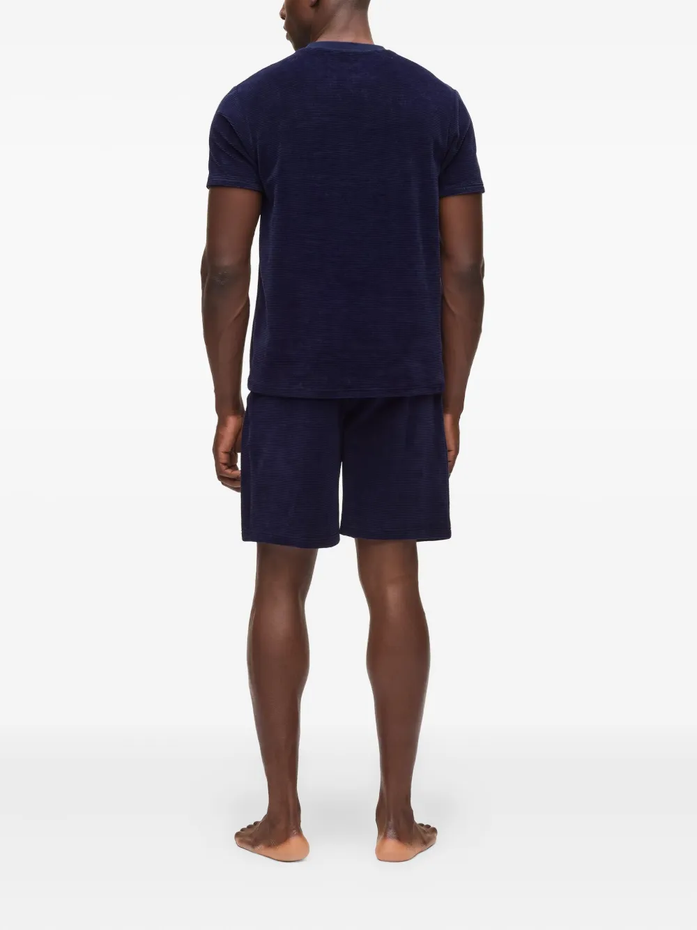 Karl Lagerfeld Logo-embroidered Shorts In Blue