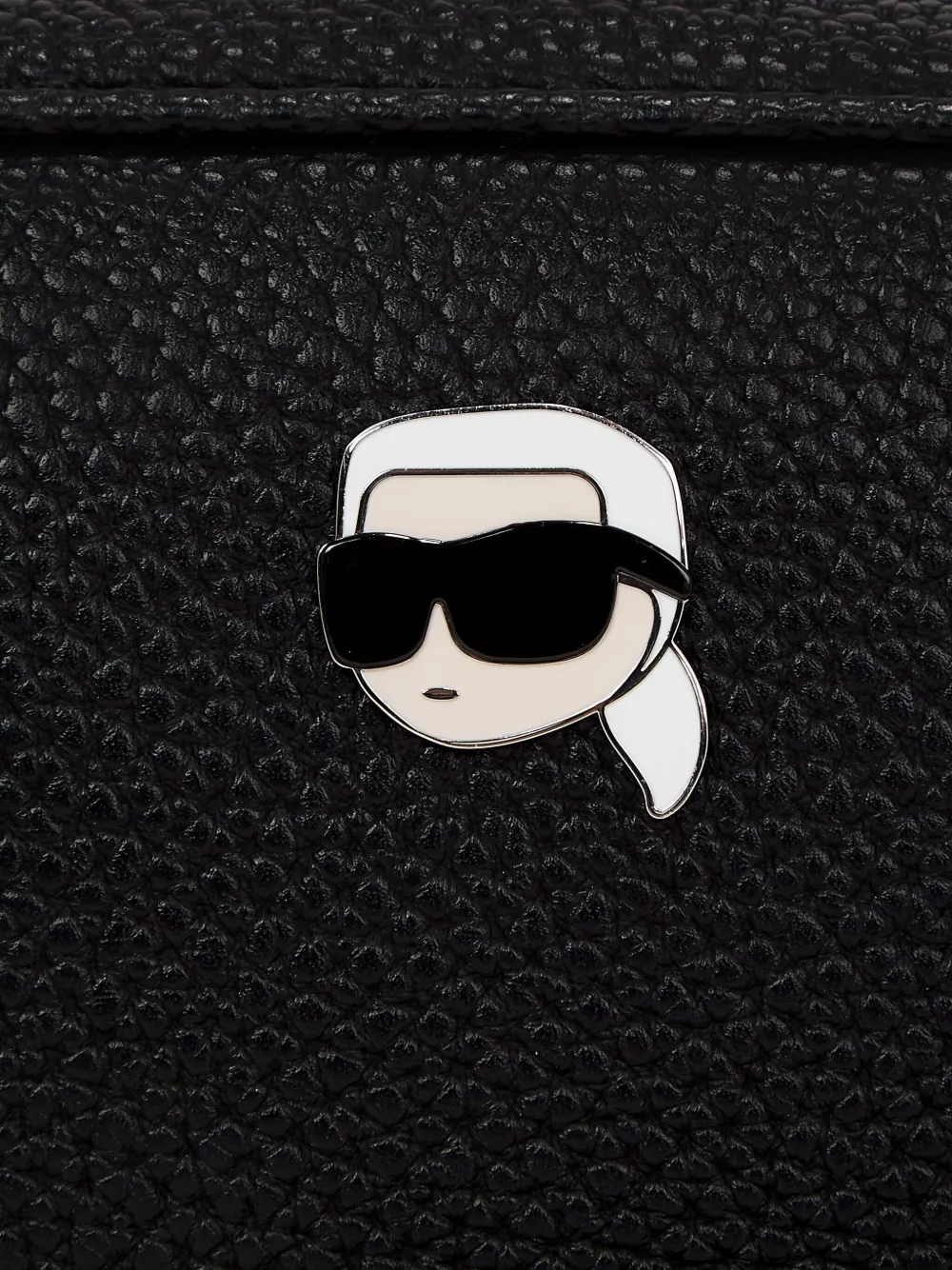 Karl Lagerfeld Pebble-embellished Shoulder Bag In Black