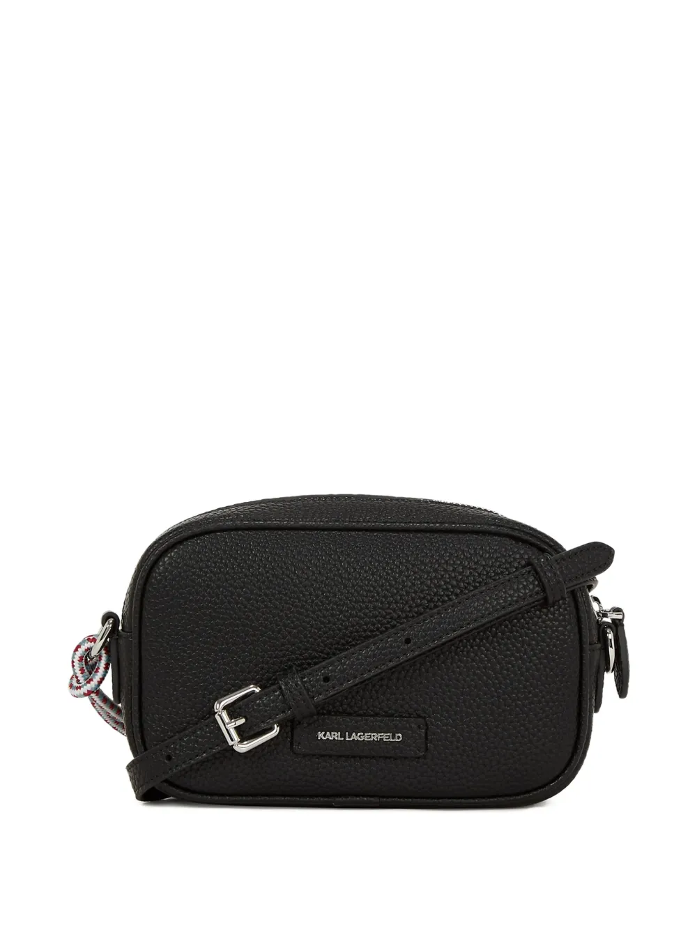 Karl Lagerfeld Pebble-embellished Shoulder Bag In Black