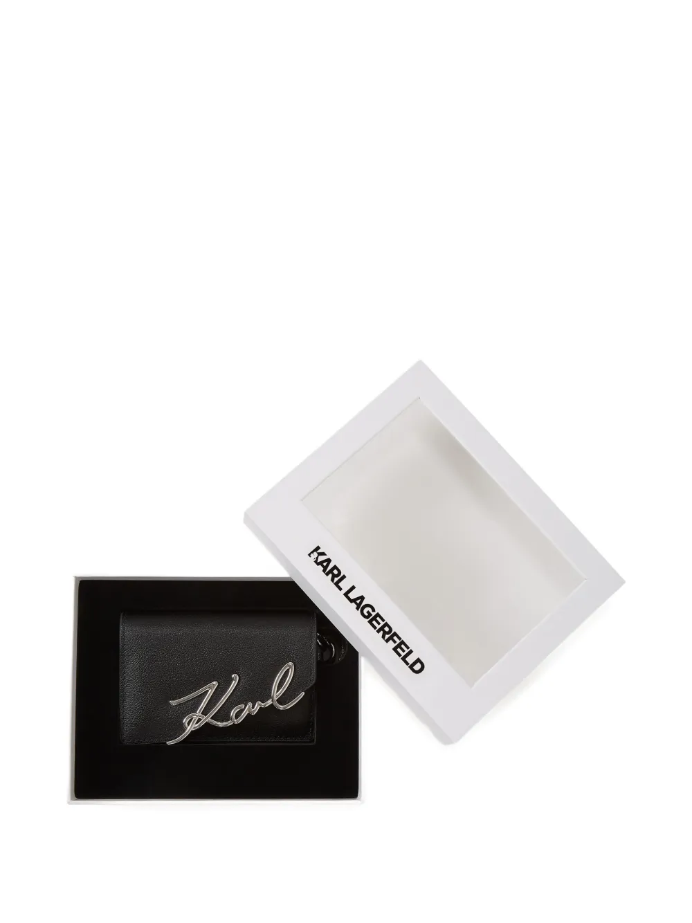 Karl Lagerfeld K/signature Chain Wallet In Black