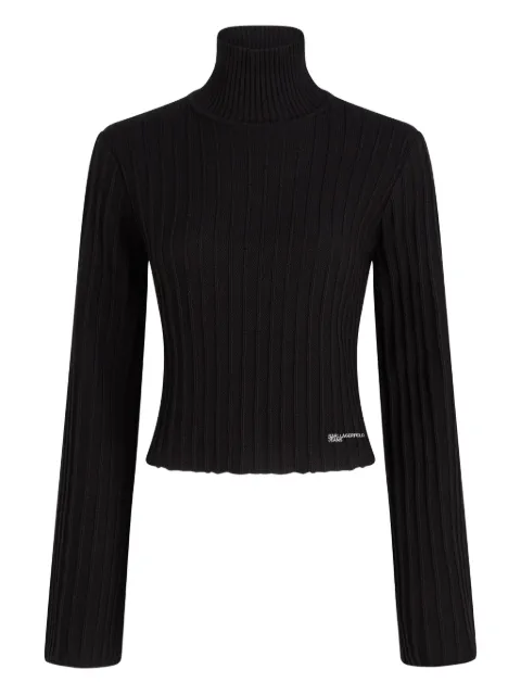 Karl Lagerfeld Jeans ribbed turtleneck sweater