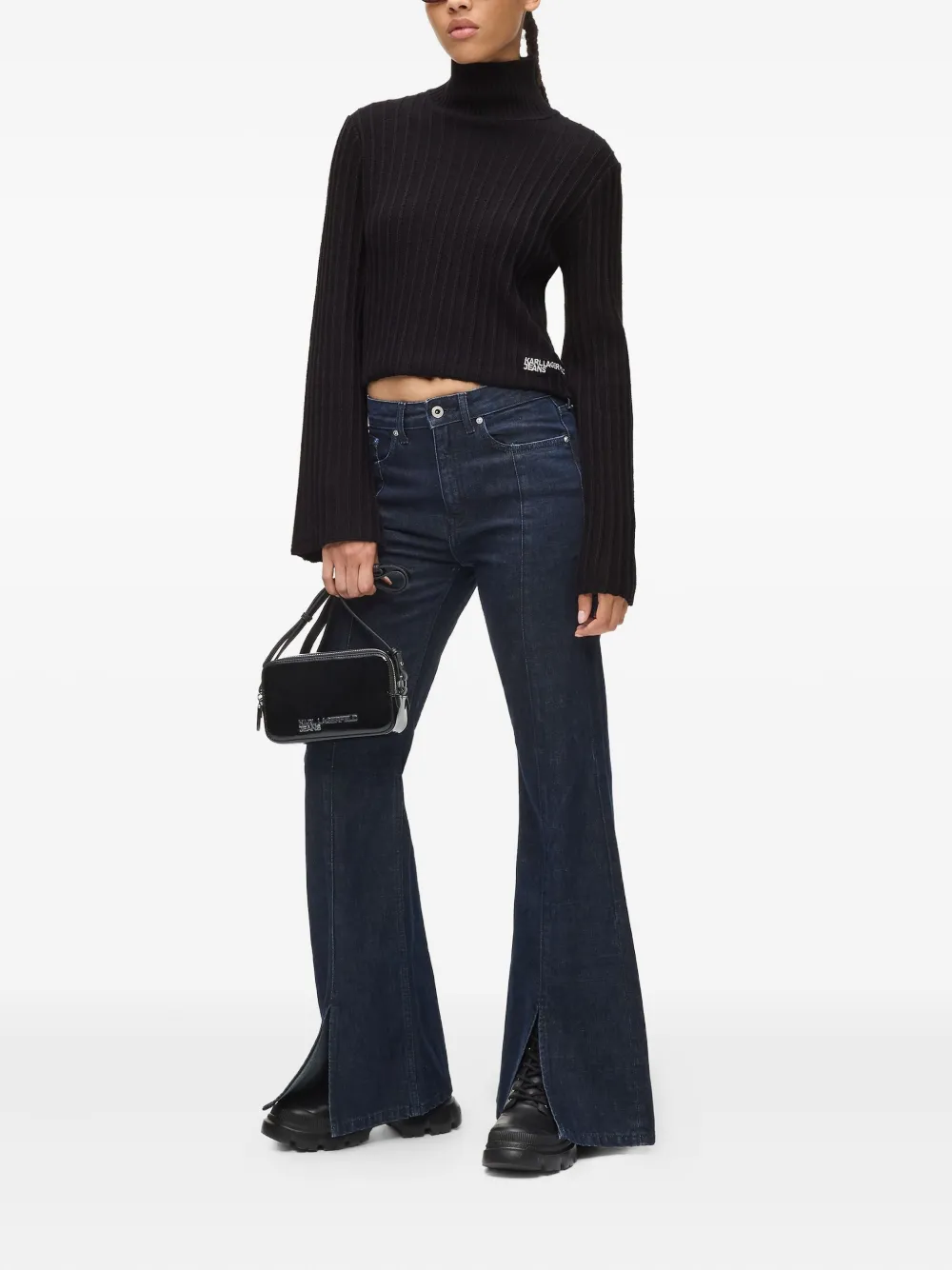 Karl Lagerfeld Jeans ribbed turtleneck sweater | Knitted Tops | Image 2
