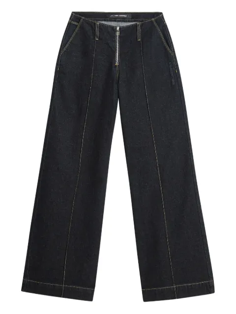 Karl Lagerfeld front-zip panelled jeans